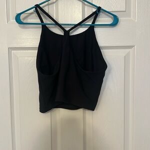 Black Strappy Crop Top
